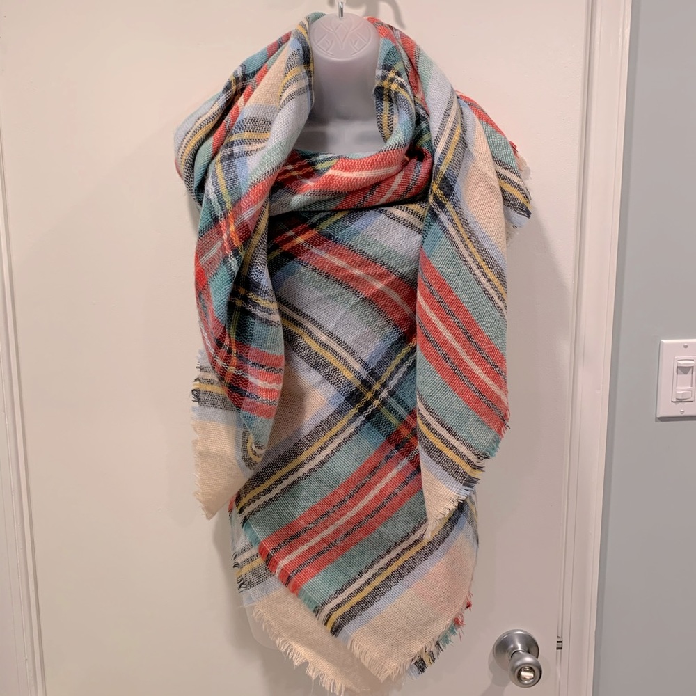 Plaid Blanket Scarf